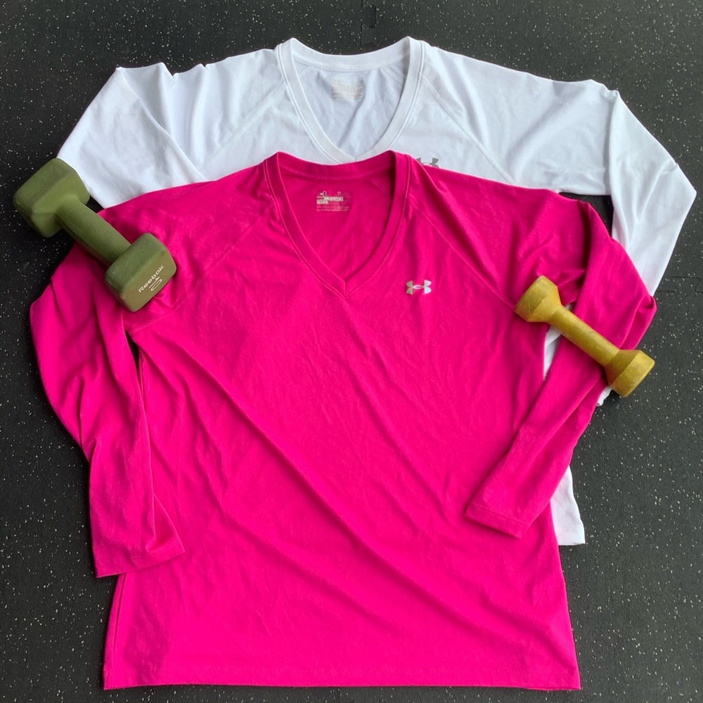 2 Under Armour long sleeve tops Heat gear